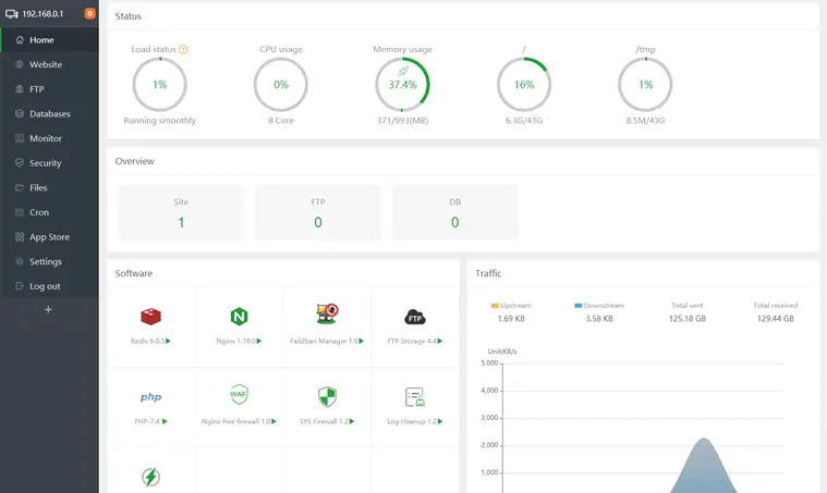 cloud server aapanel